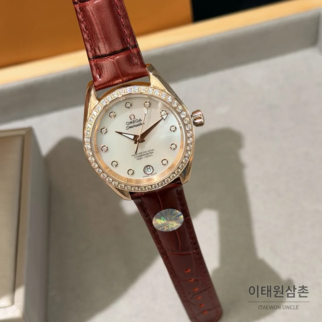 오메가 씨마스터 아쿠아 테라 오토매틱 34mm 자개 다이얼