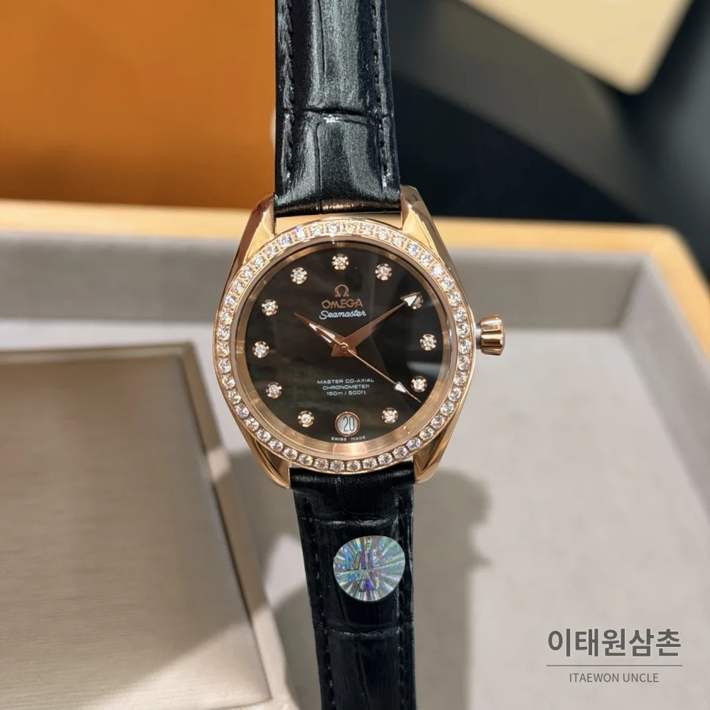 오메가 씨마스터 아쿠아 테라 오토매틱 34mm 진주색