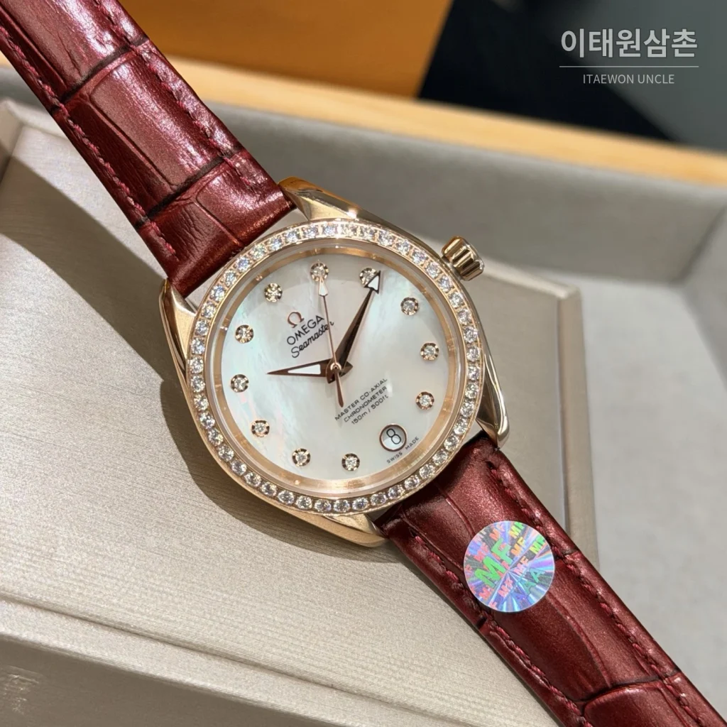 오메가 씨마스터 아쿠아 테라 오토매틱 34mm 자개 다이얼