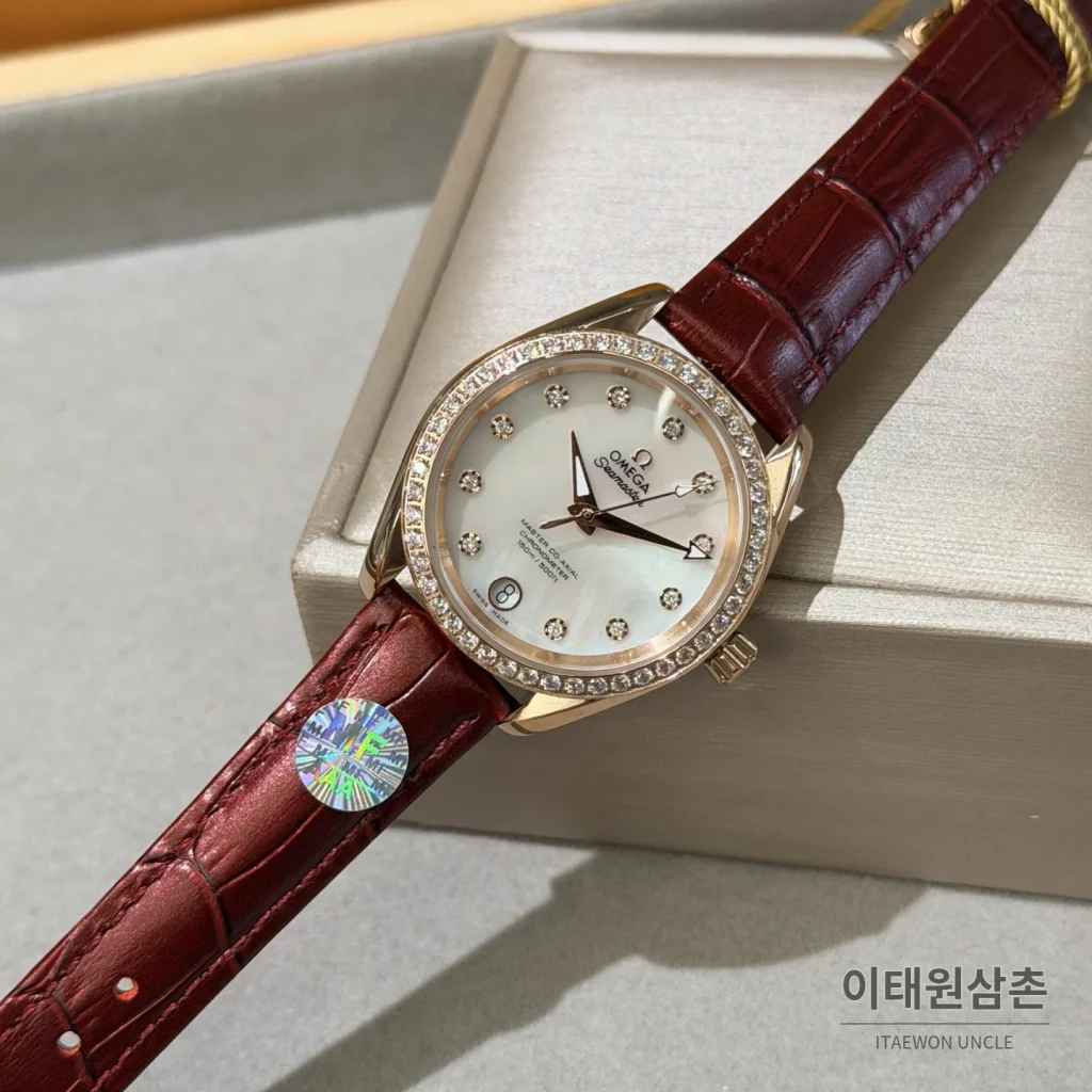 오메가 씨마스터 아쿠아 테라 오토매틱 34mm 자개 다이얼