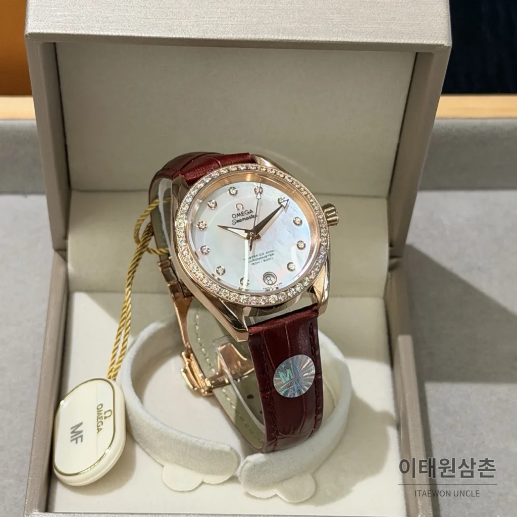 오메가 씨마스터 아쿠아 테라 오토매틱 34mm 자개 다이얼