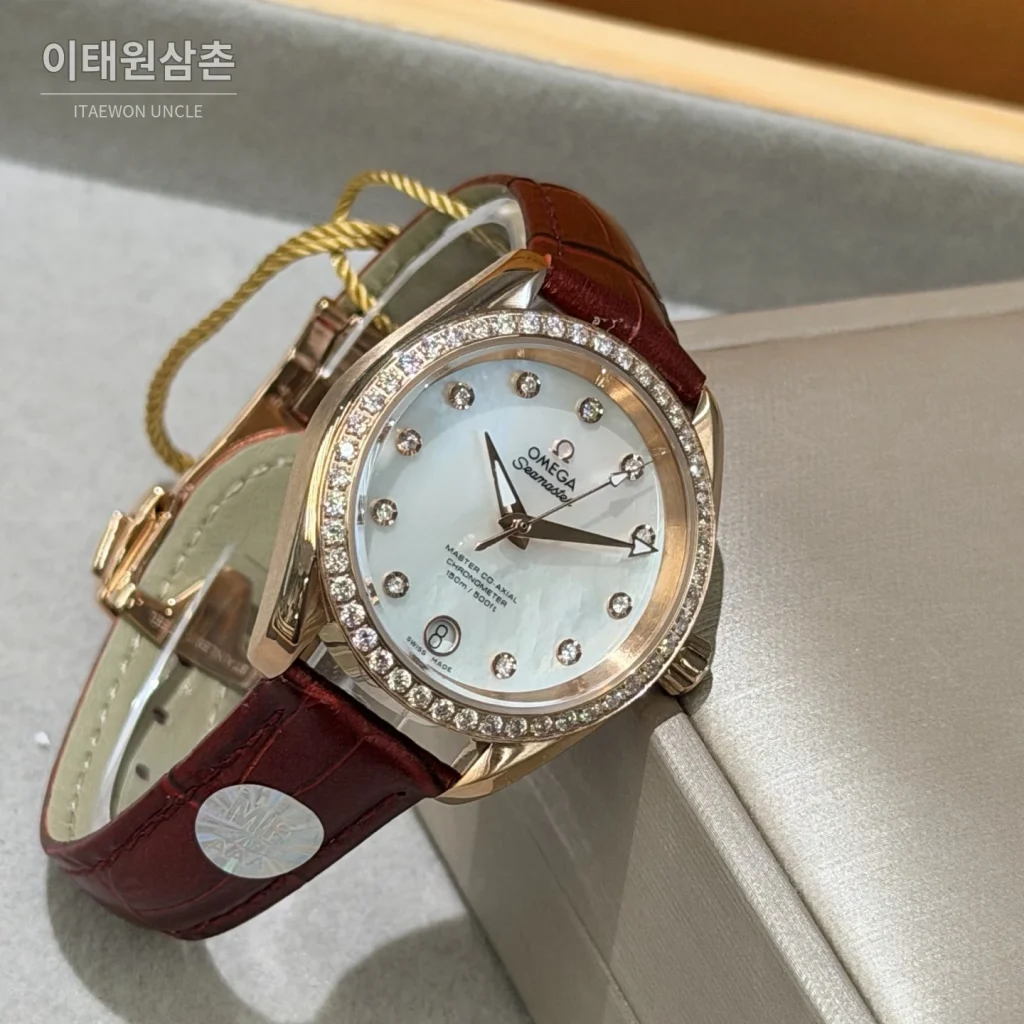 오메가 씨마스터 아쿠아 테라 오토매틱 34mm 자개 다이얼