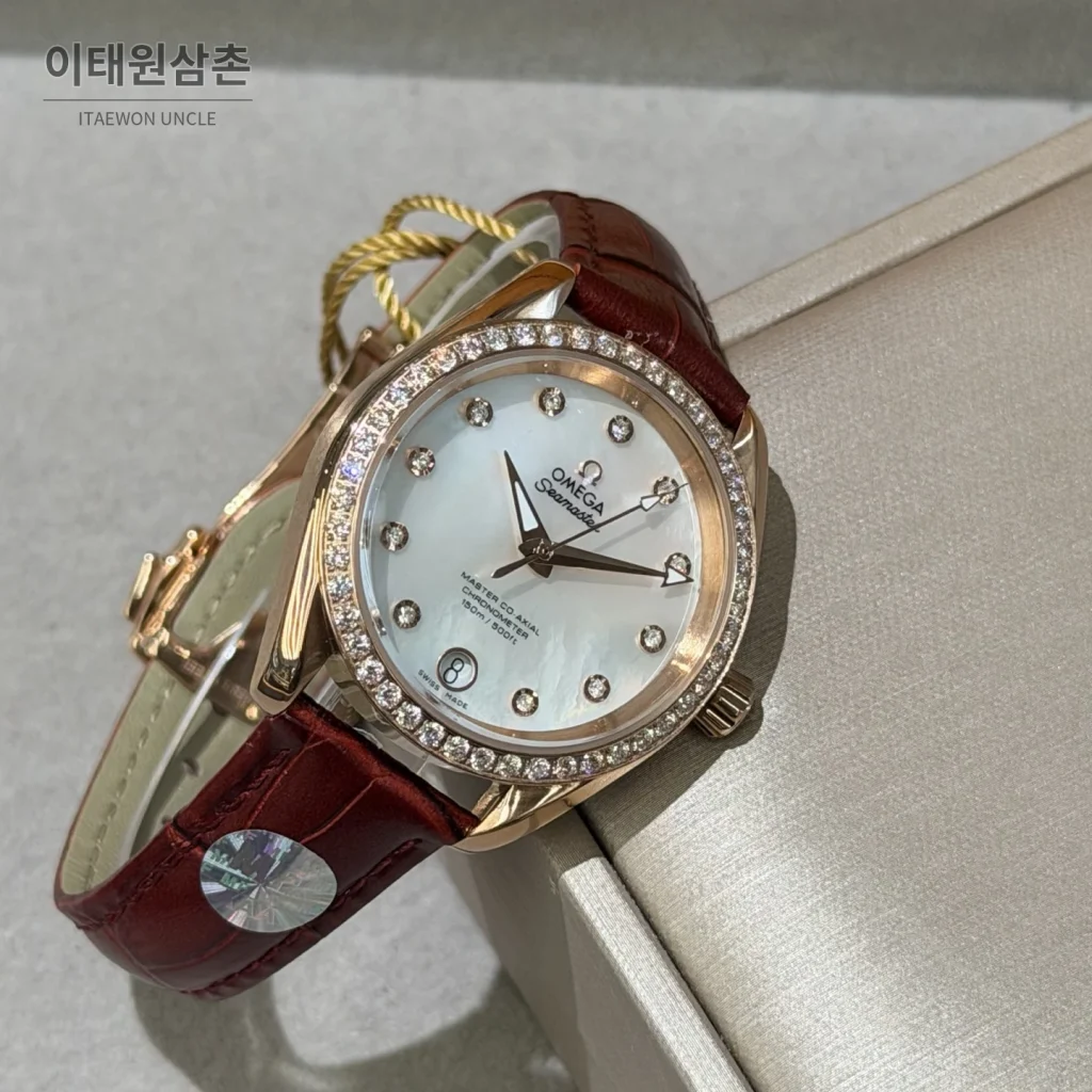 오메가 씨마스터 아쿠아 테라 오토매틱 34mm 자개 다이얼
