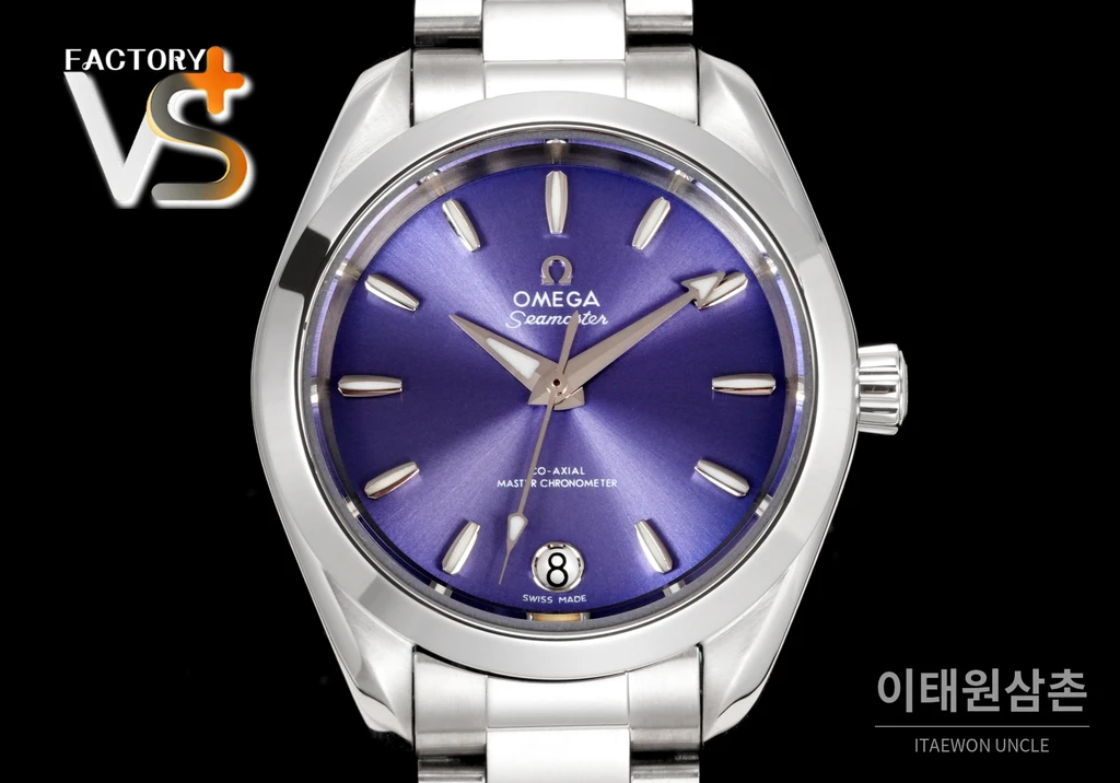 오메가 씨마스터 아쿠아테라 스틸 블랙 다이얼 오토매틱 34mm