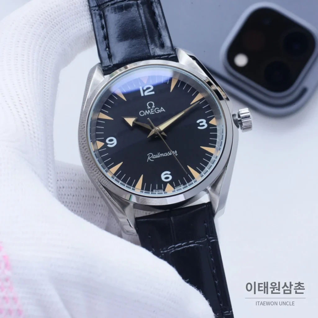 오메가 씨마스터 오토매틱 41mm 블랙 다이얼 스틸 브레이슬릿