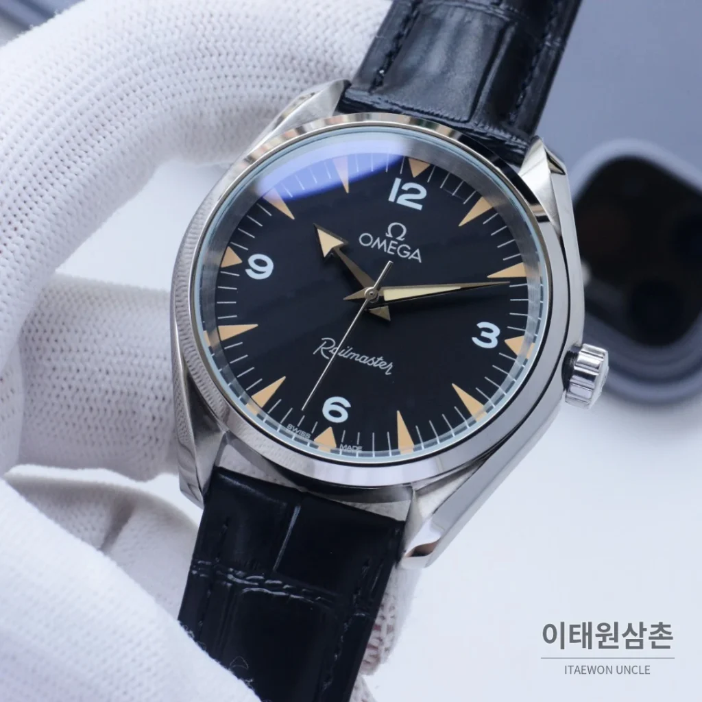 오메가 씨마스터 오토매틱 41mm 블랙 다이얼 스틸 브레이슬릿