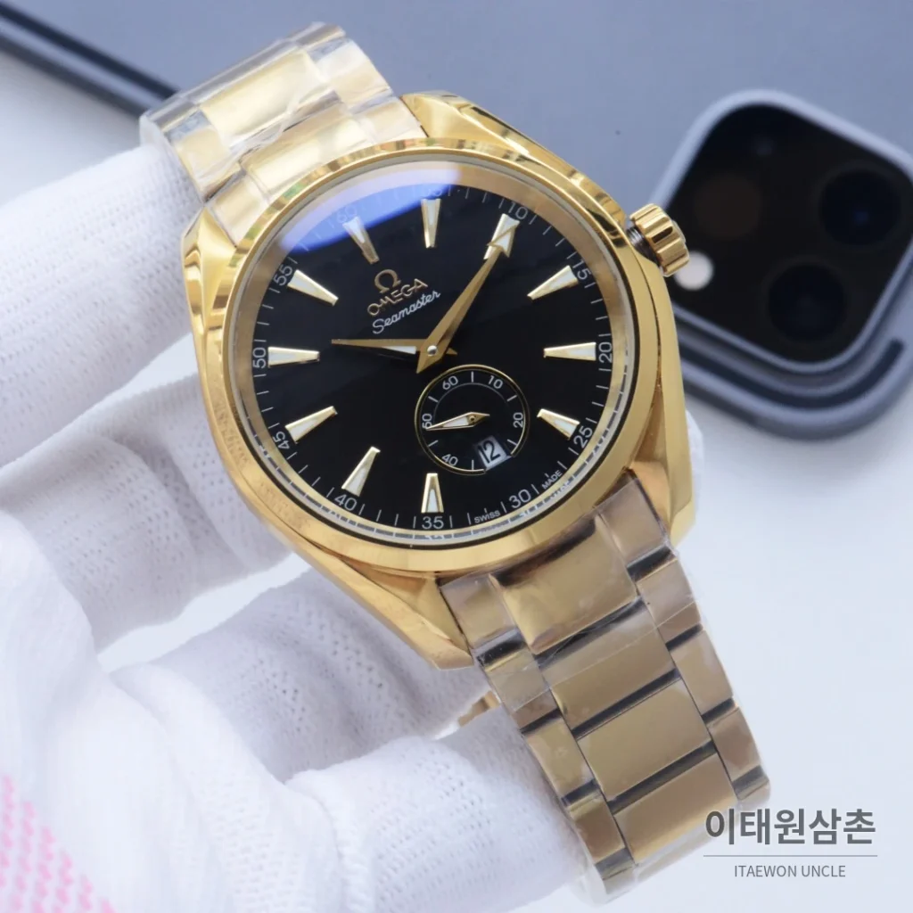 오메가 씨마스터 오토매틱 41mm 네이비 다이얼 투톤 브레이슬릿