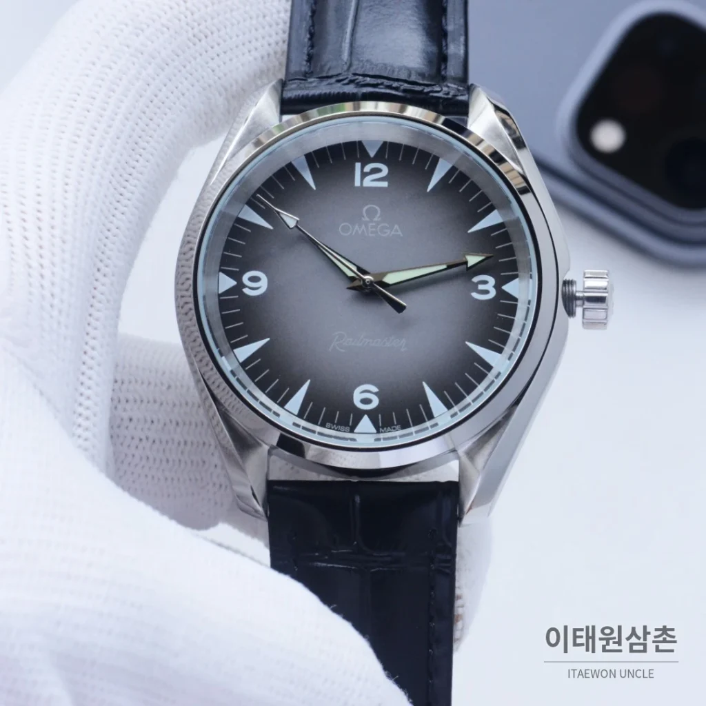 오메가 씨마스터 오토매틱 41mm 블랙 다이얼 스틸 브레이슬릿