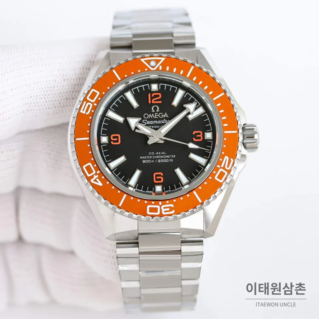 오메가 씨마스터 플래닛오션 600M 세라믹베젤 오렌지 러버스트랩 다이버워치 42mm (4)