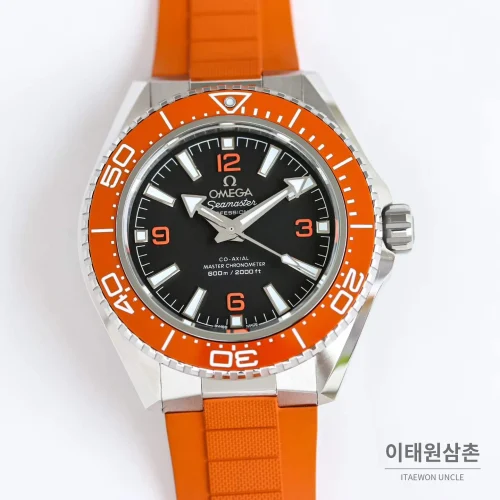오메가 씨마스터 플래닛오션 600M 세라믹베젤 오렌지 러버스트랩 다이버워치 42mm