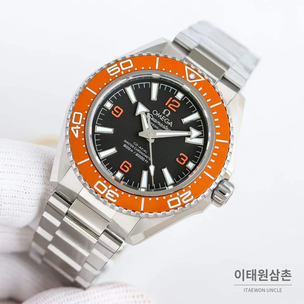오메가 씨마스터 플래닛오션 600M 세라믹베젤 오렌지 러버스트랩 다이버워치 42mm (4)