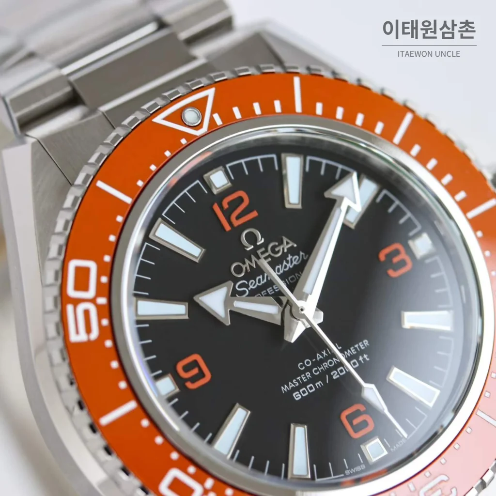 오메가 씨마스터 플래닛오션 600M 세라믹베젤 오렌지 러버스트랩 다이버워치 42mm (4)