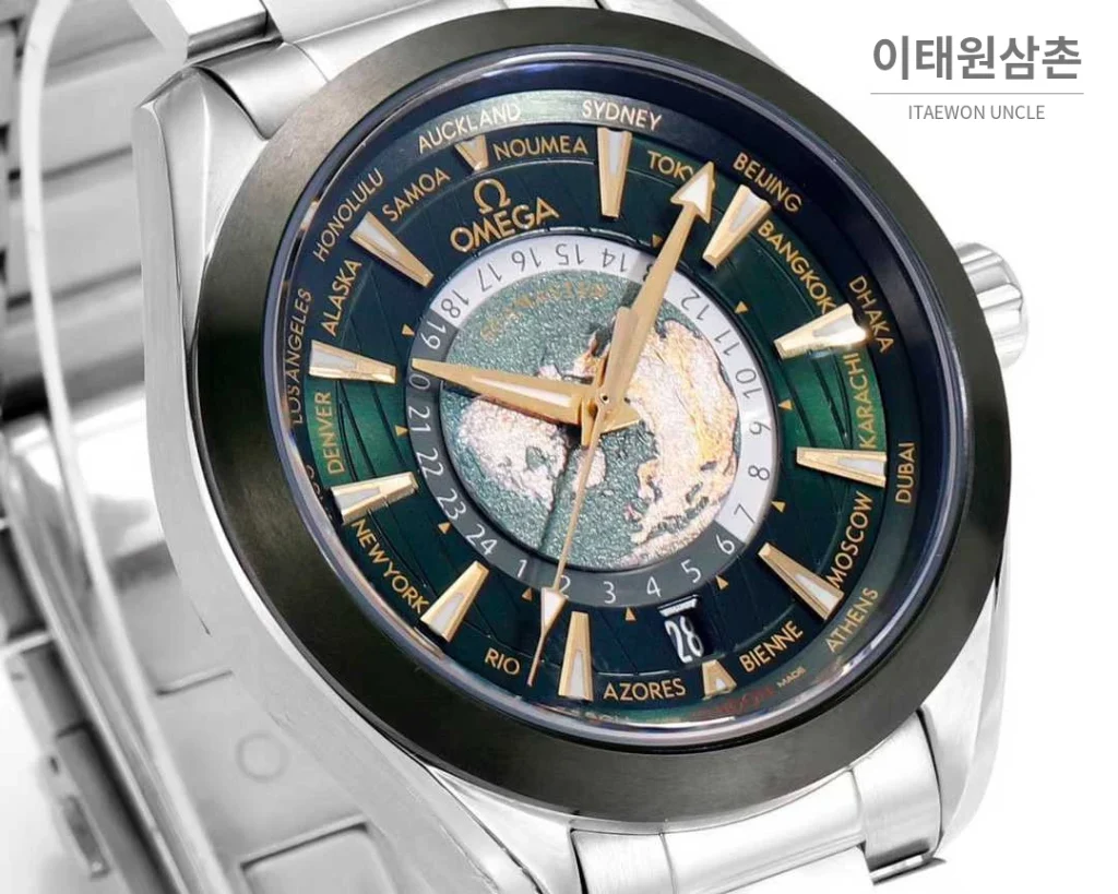 오메가 씨마스터 월드타이머 스틸 블루다이얼 월드타임 오토매틱 43mm (2)
