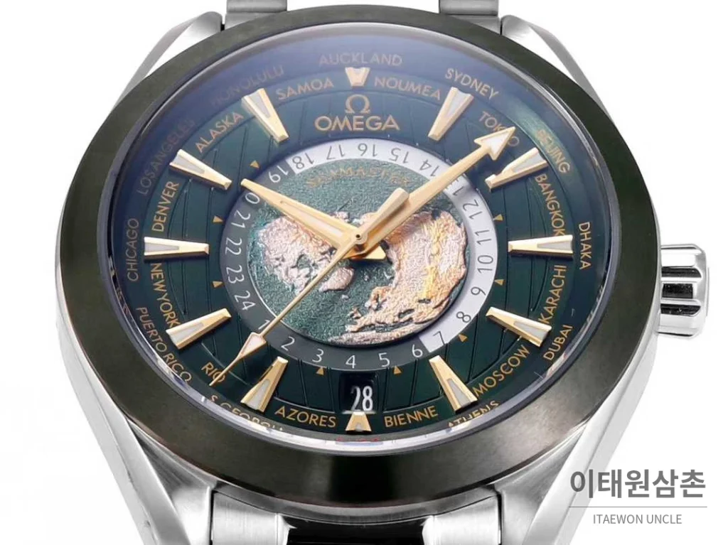 오메가 씨마스터 월드타이머 스틸 블루다이얼 월드타임 오토매틱 43mm (2)