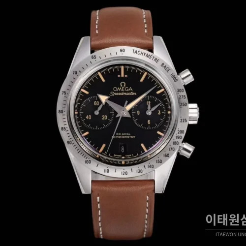 오메가 스피드마스터57 스틸 블랙다이얼 크로노그래프 오토매틱 41.5mm