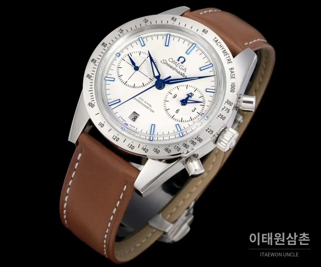 오메가 스피드마스터57 스틸 화이트다이얼 크로노그래프 오토매틱 41.5mm
