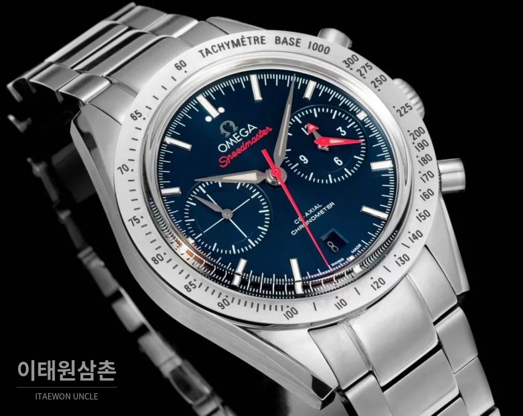 오메가 스피드마스터 57 스틸 블루다이얼 크로노그래프 오토매틱 41.5mm