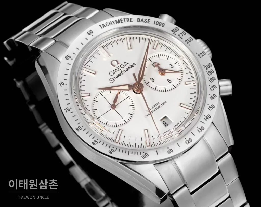 오메가 스피드마스터 '57 스틸 화이트다이얼 크로노그래프 오토매틱 41.5mm