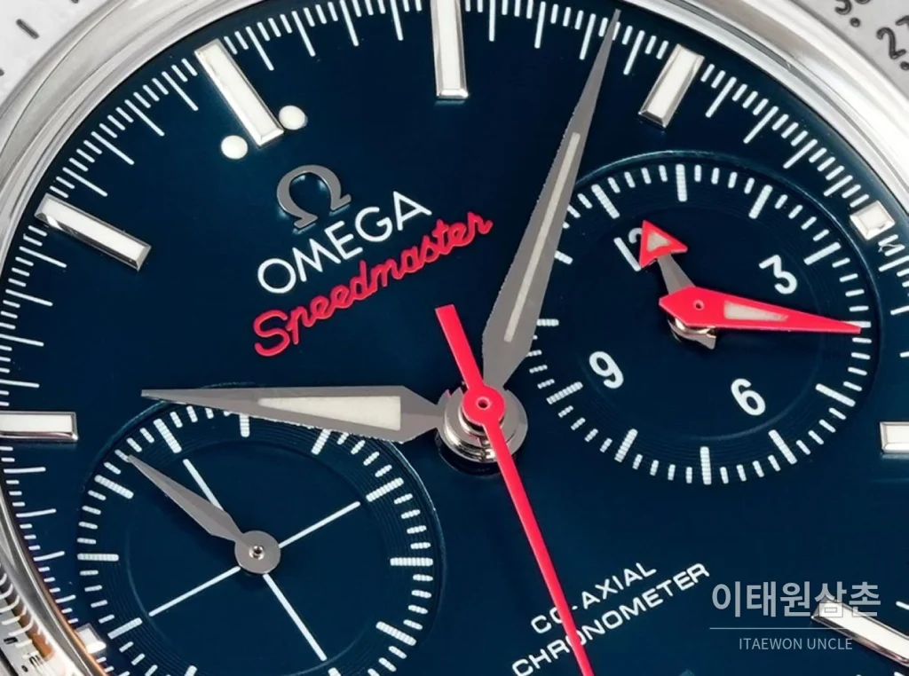 오메가 스피드마스터 57 스틸 블루다이얼 크로노그래프 오토매틱 41.5mm