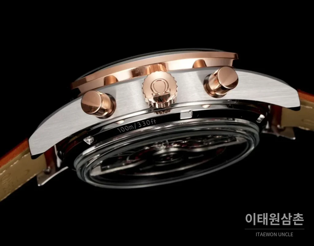 오메가 스피드마스터 57 레더 블랙다이얼 크로노그래프 오토매틱 41.5mm