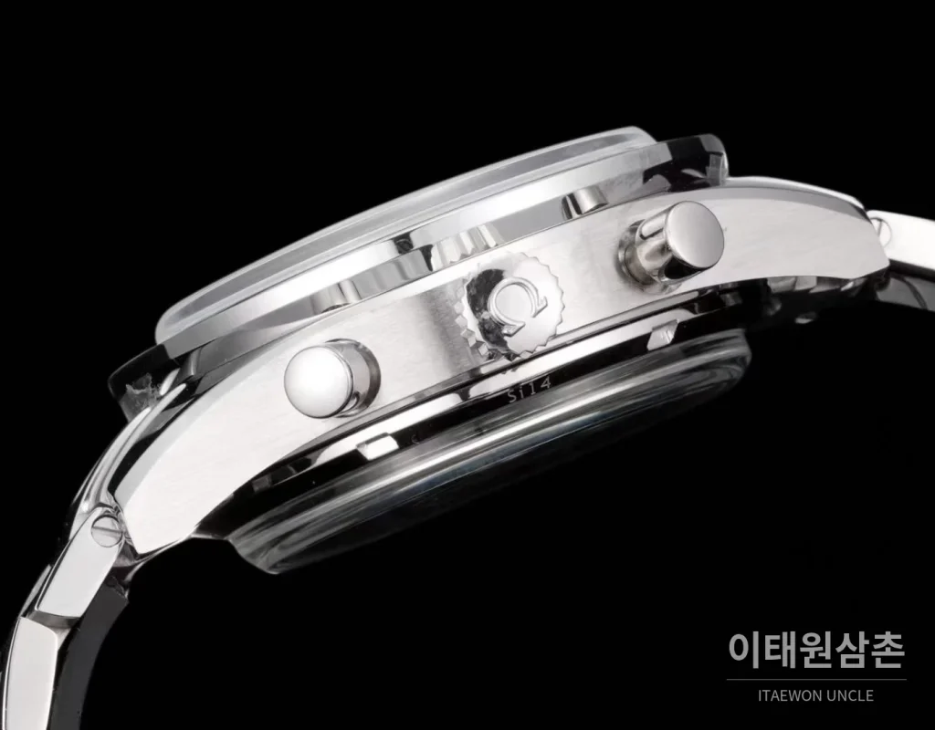 오메가 스피드마스터 57 스틸 블랙다이얼 크로노그래프 오토매틱 41.5mm 블랙 / 실버 스틸 브레이슬릿