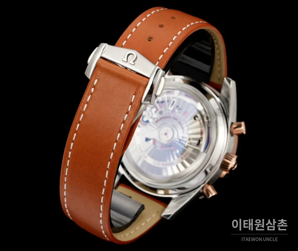 오메가 스피드마스터 57 레더 블랙다이얼 크로노그래프 오토매틱 41.5mm