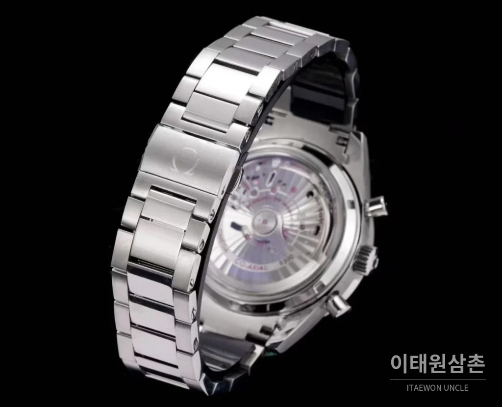 오메가 스피드마스터 57 스틸 블랙다이얼 크로노그래프 오토매틱 41.5mm 블랙 / 실버 스틸 브레이슬릿