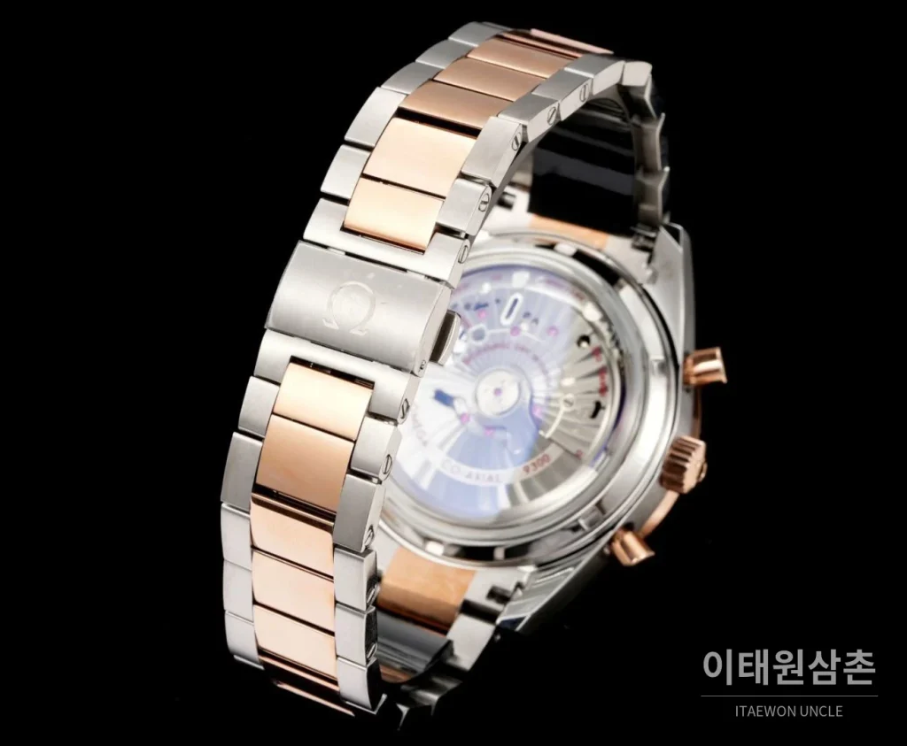 오메가 스피드마스터 57 스틸 블랙다이얼 크로노그래프 오토매틱 41.5mm 블랙 / 실버 투톤 브레이슬릿