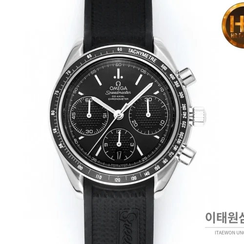 오메가 스피드마스터 크로노그래프 오토매틱 40mm 블랙 다이얼