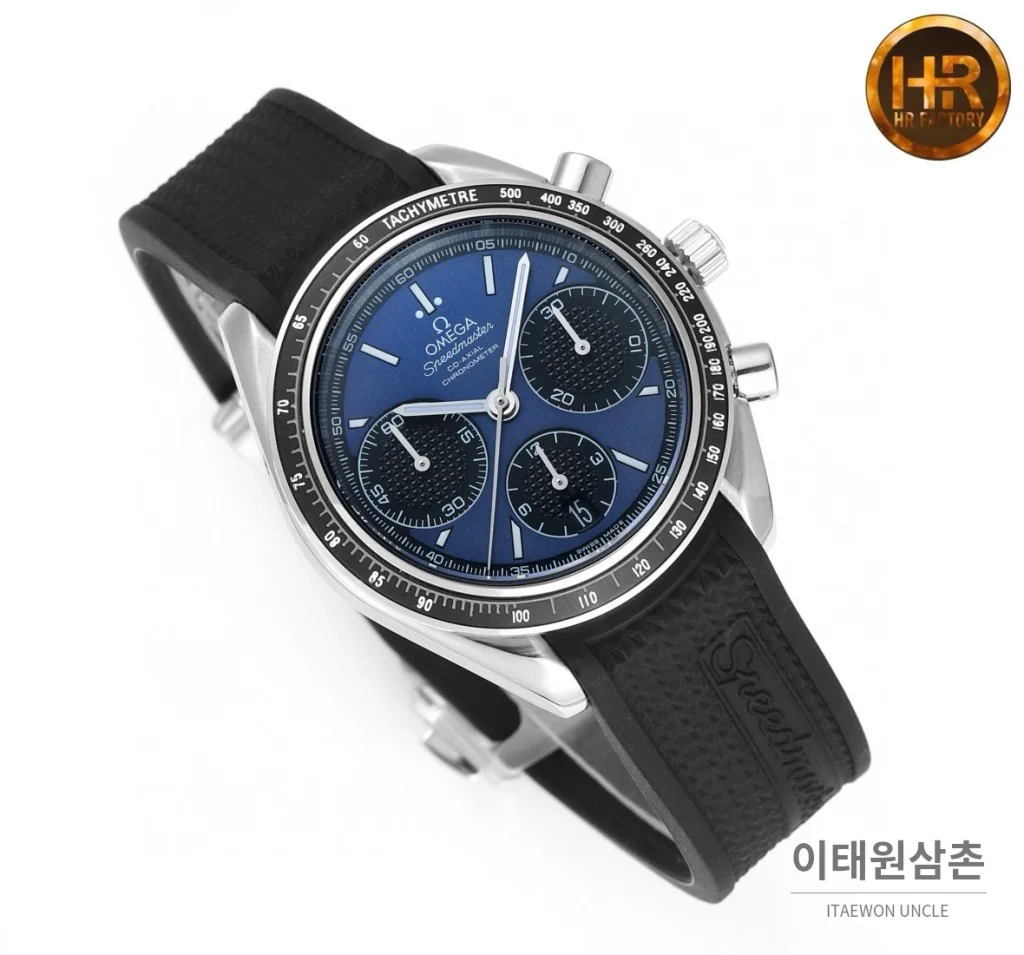 오메가 스피드마스터 크로노그래프 오토매틱 40mm 블루 다이얼