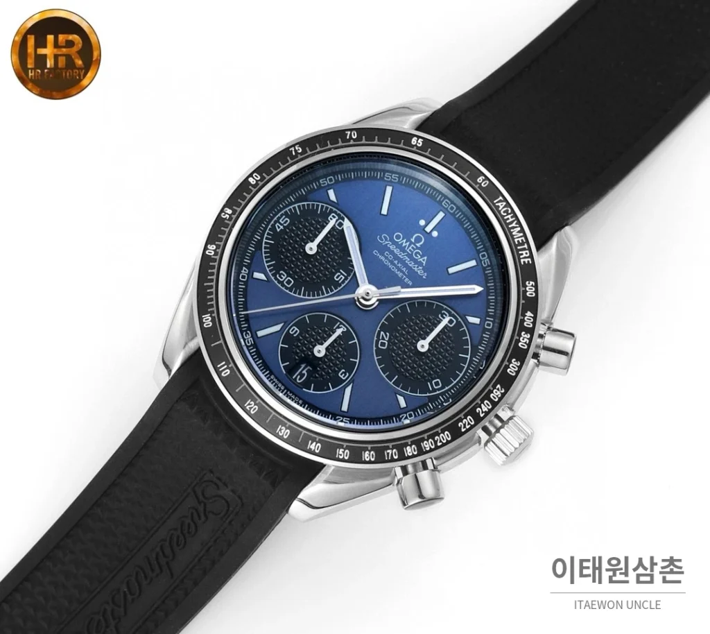 오메가 스피드마스터 크로노그래프 오토매틱 40mm 블루 다이얼