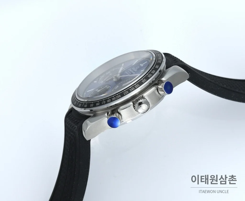 오메가 스피드마스터 크로노그래프 오토매틱 40mm 블루 다이얼