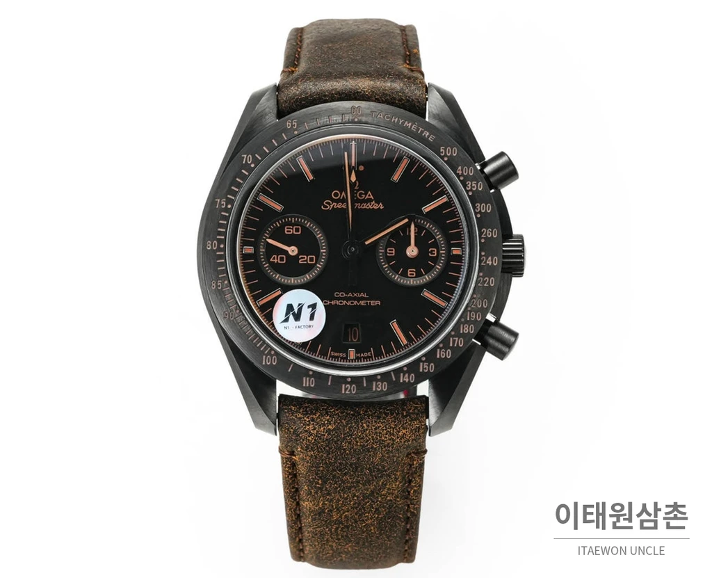 오메가 스피드마스터 문워치 세라믹 크로노그래프 브라운 오토매틱 44.25mm