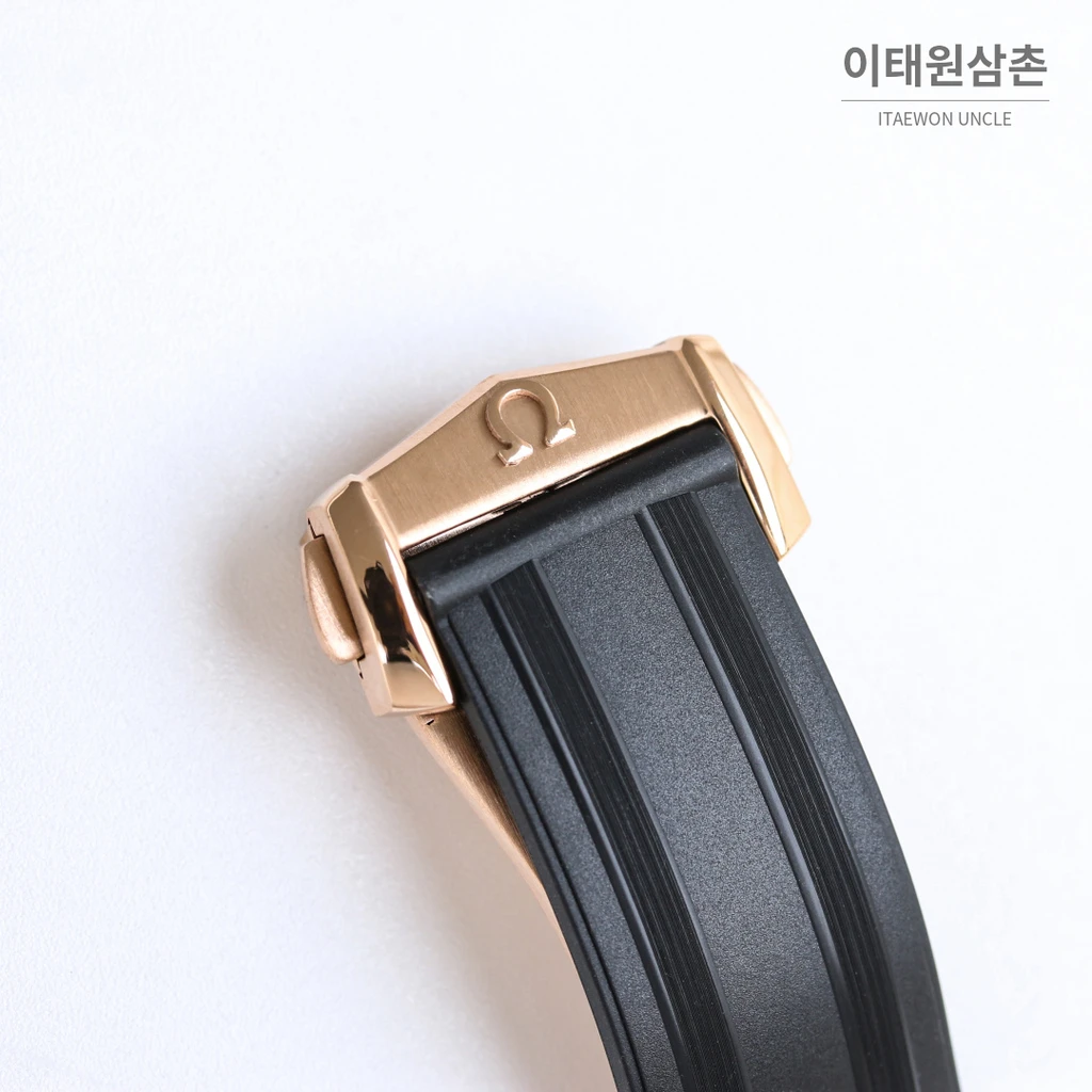 오메가 스피드마스터 프로페셔널 문샤인골드 그린다이얼 크로노그래프 수동 러버벤드 42mm