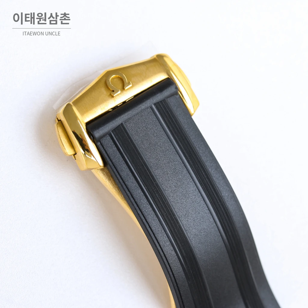오메가 스피드마스터 프로페셔널 샴페인골드 그린다이얼 크로노그래프 수동 러버밴드 42mm