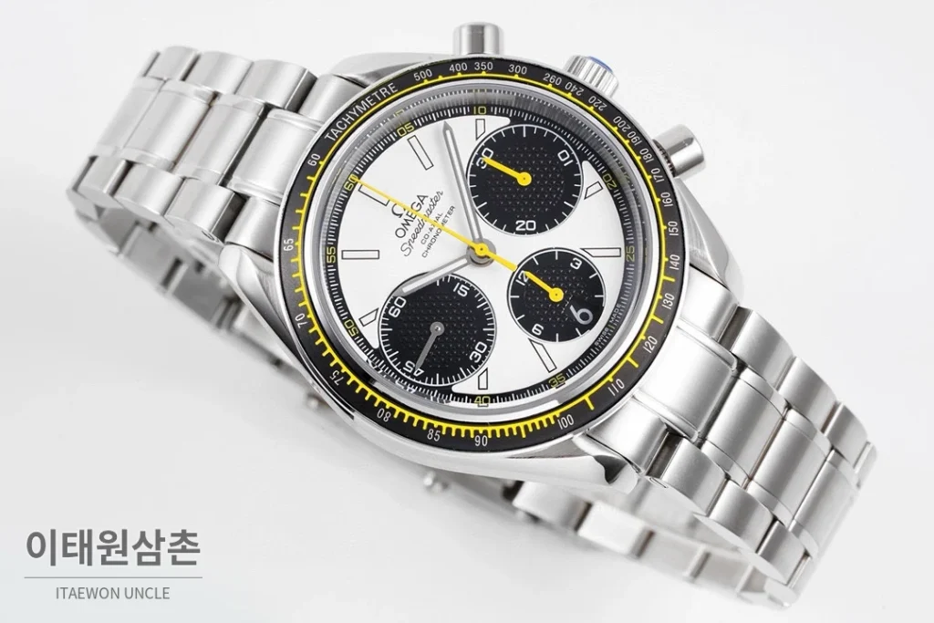 오메가 스피드마스터 레이싱 크로노그래프 오토매틱 40mm 그레이 (5)