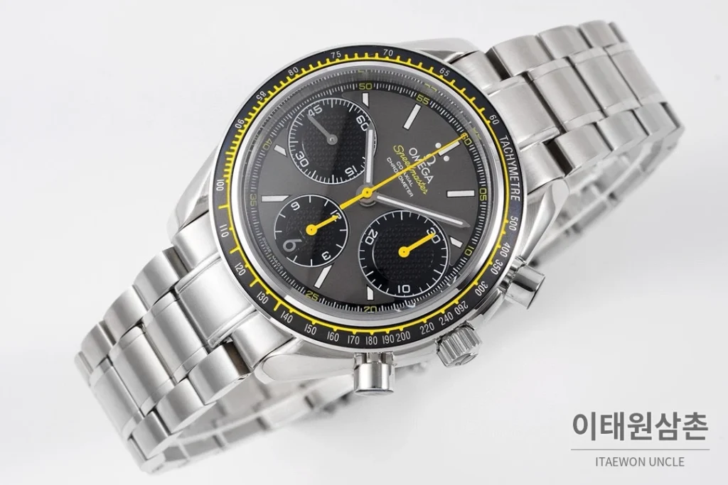 오메가 스피드마스터 레이싱 크로노그래프 오토매틱 40mm 그레이 (4)