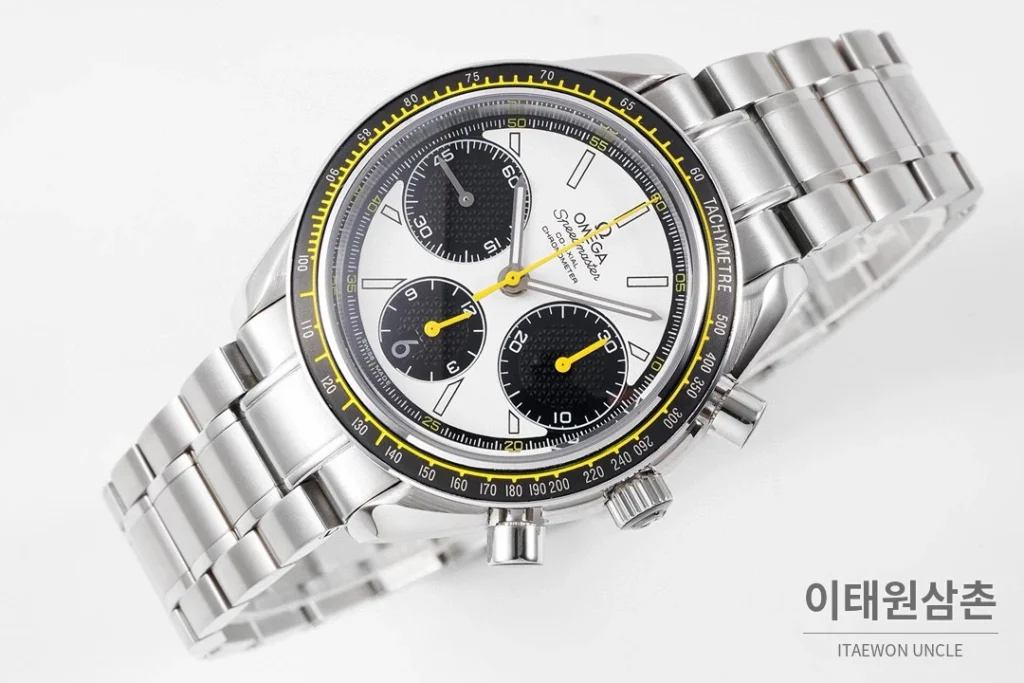 오메가 스피드마스터 레이싱 크로노그래프 오토매틱 40mm 그레이 (5)