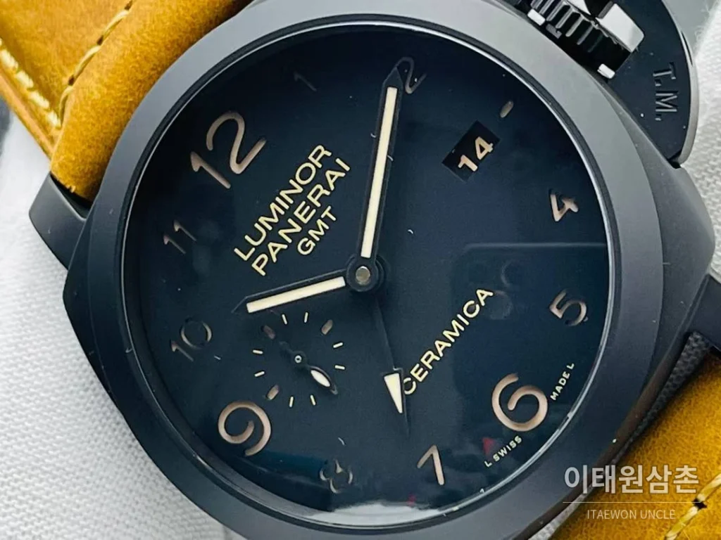 파네라이 루미노르 GMT PAM441 세라믹 블랙다이얼 오토매틱 44mm