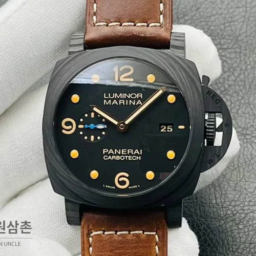 파네라이 루미노르 PAM661 카본 빈티지다이얼 블루세컨즈 오토매틱 44mm