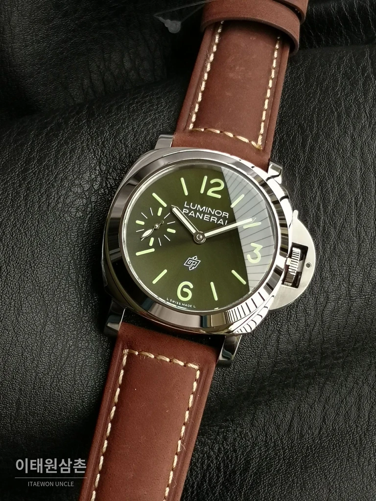 파네라이 루미노르 스틸 그린 다이얼 수동 시계 44mm