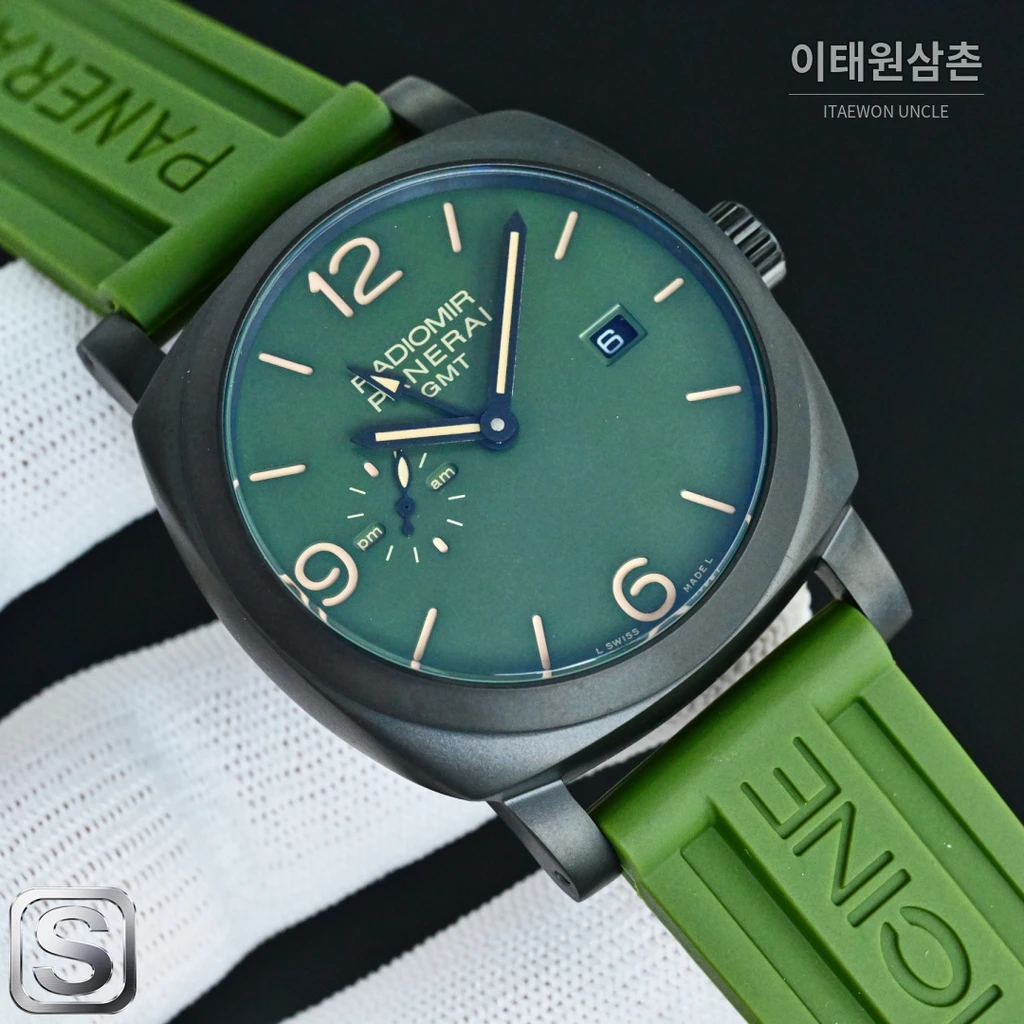 파네라이 라디오미르 1940 316L 로즈골드 카프스킨 오토매틱 44mm 로즈골드 톤
