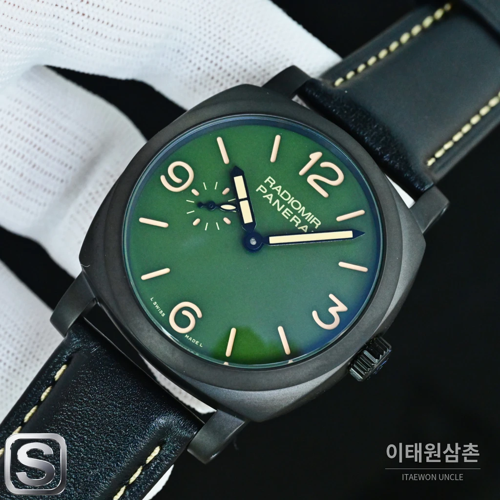 파네라이 라디오미르 1940 블랙베젤 그린다이얼 오토매틱 44mm
