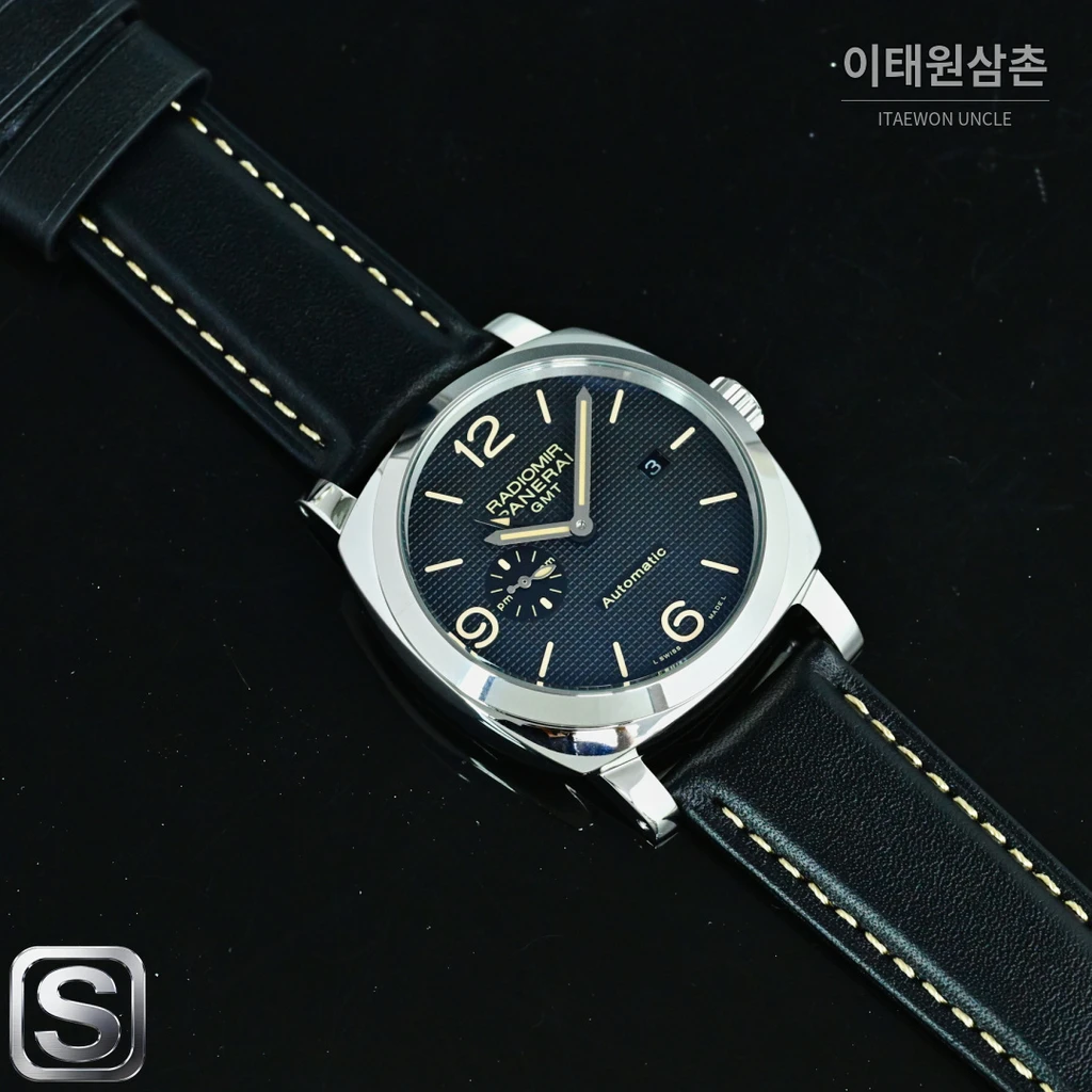 파네라이 라디오미르 1940 실버베젤 네이비다이얼 오토매틱 44mm