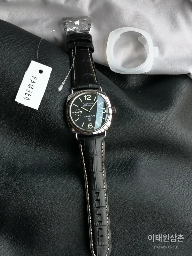 파네라이 라디오미르 블랙실 스틸 블랙 다이얼 수동 시계 45mm