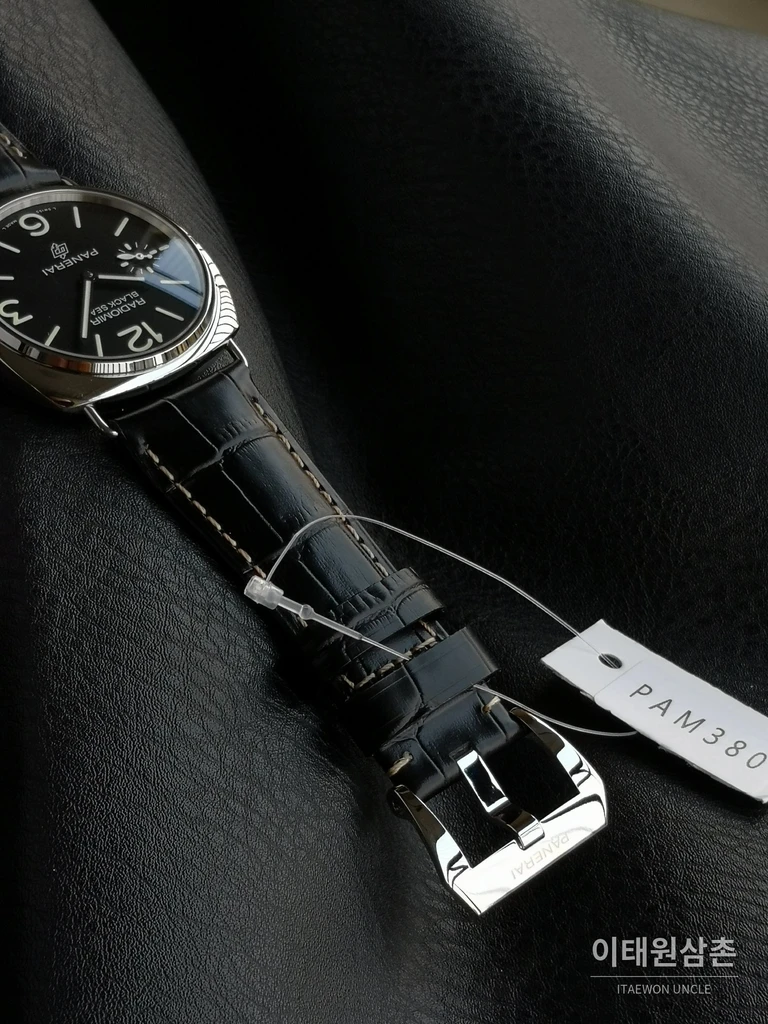 파네라이 라디오미르 블랙실 스틸 블랙 다이얼 수동 시계 45mm