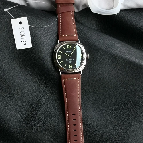 파네라이 라디오미르 스틸 블랙 다이얼 수동 시계 45mm