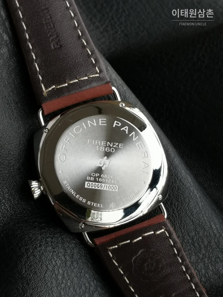 파네라이 라디오미르 스틸 블랙 다이얼 수동 시계 45mm