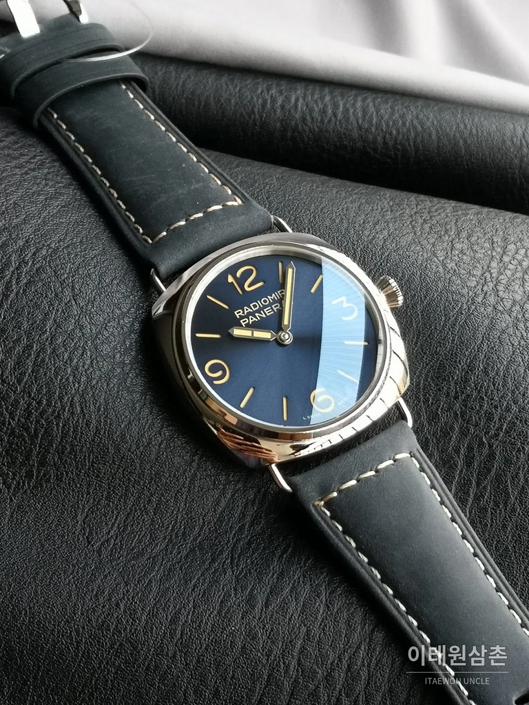 파네라이 라디오미르 스틸 블루 다이얼 수동 시계 45mm