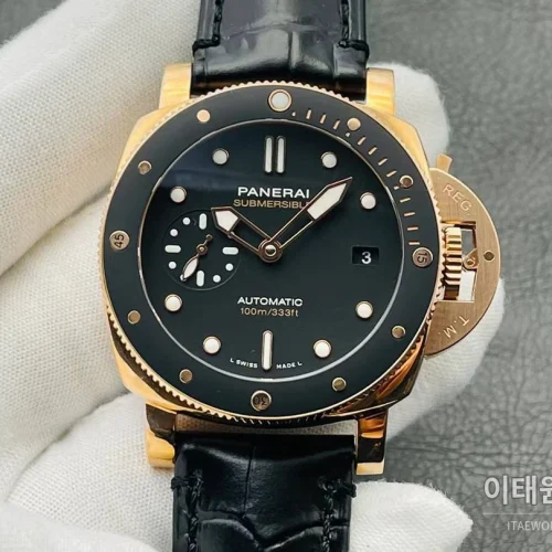 파네라이 서브머저블 PAM974 레드골드 세라믹베젤 블랙다이얼 오토매틱 42mm 파네라이 서브머저블 PAM974 레드골드 세라믹베젤 블랙다이얼 오토매틱 42mm